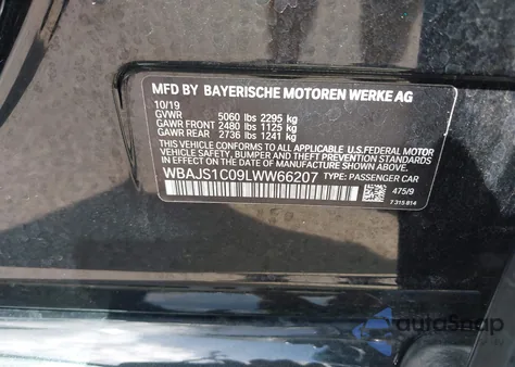 2020 BMW 540I from USA, damaged, VIN WBAJS1C09LWW66207